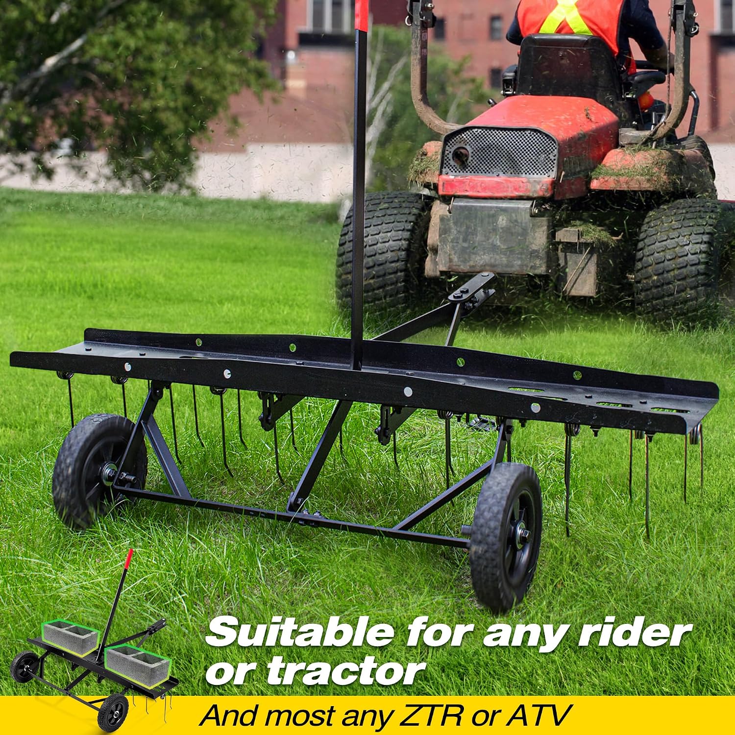 Tow Behind Lawn Dethatcher Rak - огляд і ціна Heavy Equipment Yard