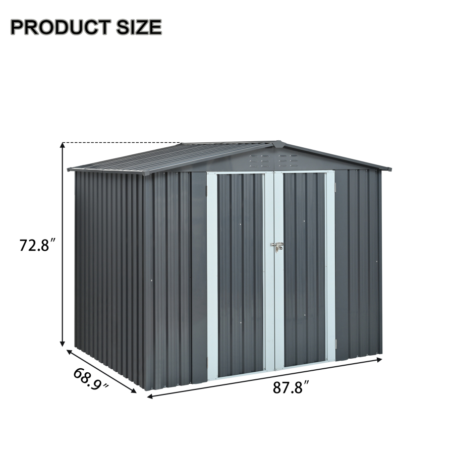 Metal Storage Shed with Double - огляд і ціна Heavy Equipment Yard