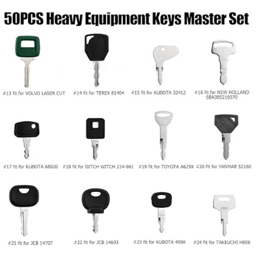 50pcs Heavy Equipment Keys Mas - огляд і ціна Heavy Equipment Key Set